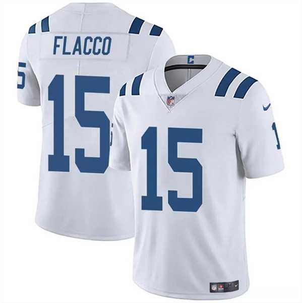 Men & Women & Youth Indianapolis Colts #15 Joe Flacco White Vapor Limited Stitched Jersey->indianapolis colts->NFL Jersey